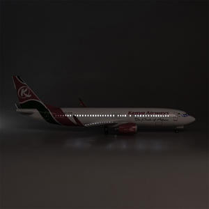 Modèle d'<span class=keywords><strong>avion</strong></span> en résine Boeing 737-800 <span class=keywords><strong>Kenya</strong></span> Airways à l'échelle 1/85, 47 cm, avec LED et trains d'atterrissage, objet de collection - Product Image 3