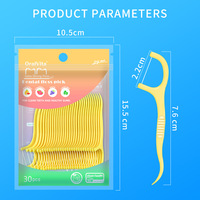 Lot de cure-dents en plastique personnalisés, colorés, aromatisés à la menthe, pour le nettoyage des dents