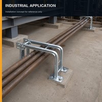 Supports en U sur mesure en acier, pliés et soudés, protections de tuyaux galvanisées, fabrication métallique sur mesure selon plans, service d'usine OEM