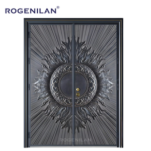 Portes <span class=keywords><strong>d</strong></span>'<span class=keywords><strong>entrée</strong></span> principales <span class=keywords><strong>en</strong></span> aluminium coulé sculptées <span class=keywords><strong>en</strong></span> 3D de l'usine Rogenilan, portes <span class=keywords><strong>d</strong></span>'<span class=keywords><strong>entrée</strong></span> blindées pour l'extérieur de la maison - Product Image 1