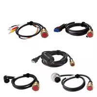 MB Star C3 SD Connect Multiplexor con 5 cables 12V y 24V Coches y camiones Heavy Duty Auto OBDII Escáner Herramientas de diagnóstico