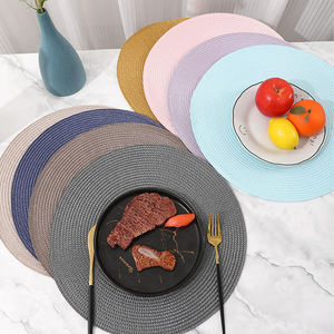 Scandinavian Style Round Woven Western Placemats Dining Table Heat Insulation Anti-scald Coffee <b>Cups</b> and Bowls <b>Mats</b> - Product Image 5