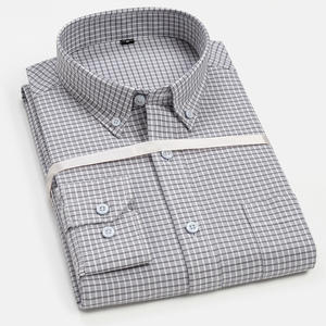 <span class=keywords><strong>Oxford</strong></span> Spinning hombres Slim-Fit Business Casual <span class=keywords><strong>Camisa</strong></span> de algodón de manga larga estilo coreano de moda para primavera otoño estilo juvenil - Product Image 4
