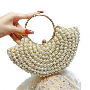 Nuevo Bolso de Noche para Mujer, Bolso de Mano de Cuero Suave Tejido a Mano, Estilo Antiguo, Bolso Trenzado, Bolso de Mano para Dama - Product Image 1