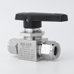 <span class=keywords><strong>Vanne</strong></span> à bille haute pureté NAI LOK 3000 psi, 2 voies, monobloc, en acier inoxydable 316, 6 mm, 12 mm, 1/4, 1/2, à <span class=keywords><strong>double</strong></span> ferrule, pour <span class=keywords><strong>service</strong></span> hydrogène - Product Image 2