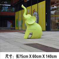Offre Spéciale : Grandes Sculptures d'Animaux pour Décoration de Fête – Éléphant en Résine Grandeur Nature, Peint à la Main, Durable, Mignon et Coloré