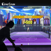 Juego Interactivo de Pickleball con Proyección, Simulación de Entrenamiento Multijugador en Interiores, Juegos Interactivos de Pared con Realidad Aumentada y 20 Juegos