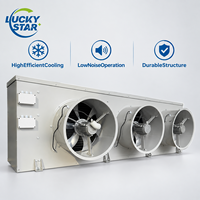 Refroidisseur d'air mural en acier inoxydable 30HP, évaporateur industriel équipé d'un moteur à rotor externe DT, tambour d'air RP