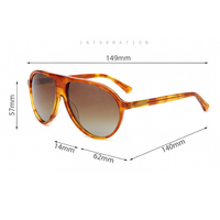 Lunettes de soleil polarisées Lbashades VS9068S personnalisables avec logo, monture en acétate, style rétro classique surdimensionné, pour femmes et hommes 2027