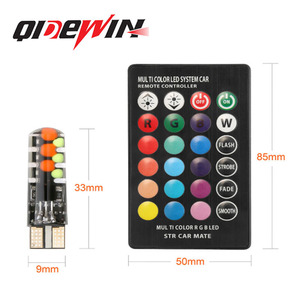 QideWin T10 LED Parking Light 6SMD RGB Seven Color Flashing <b>Car</b> <b>Interior</b> Lighting - Product Image 5