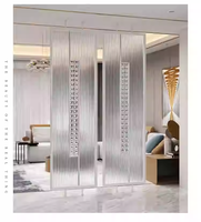 Séparateur de pièce en verre et métal au design Art Déco moderne, panneau flexible pour la maison, écran de séparation en métal décoratif