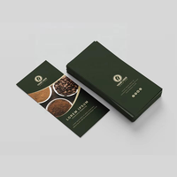 Impression de brochures pliées en trois couleurs personnalisées, menu de restaurant, café, hôtel, dépliant pliable avec votre logo
