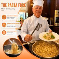Garpu Pasta yang Dapat Digunakan Kembali, Sisir, dan Penyaji Spaghetti dari Baja Anti Karat, Tahan Lama, Tradisional Italia, Nampan Masak Mie untuk Dapur