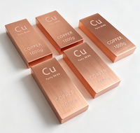 Barres de cuivre à bon prix, lingots de cuivre personnalisables, vente chaude, lingot de cuivre fin 999 de 1 kg pour investissement