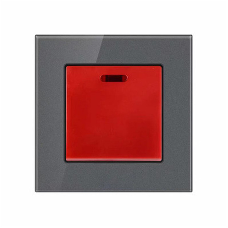 20A High Power 45A Tempered Glass British Dingdong Doorbell 13A Feishu Exhaust Fan Wall Switch Panel