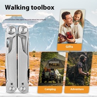 Couteau de Poche Multifonctionnel 17-en-1 en Acier Portable pour Survie Extérieure et Camping, Pinces Coupantes, Décapsuleur, Bricolage, OEM Industriel