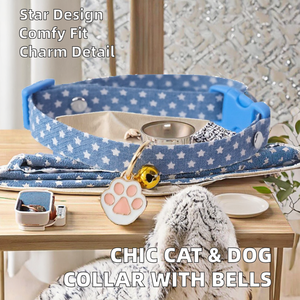 สร้อยคอแมวทำจากโพลีเอสเตอร์แบบปรับได้สร้อยคอลูกแมวน่ารักสร้อยคอแฟชั่นสำหรับสัตว์เลี้ยงสุนัขขนาดเล็กสร้อยคอสำหรับสุนัขชิวาวาเครื่องประดับ - Product Image 2