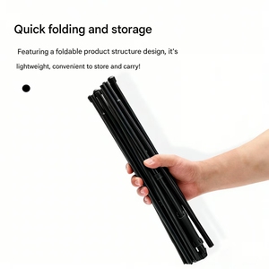 Chevalet pliable en métal Huixishi à cinq sections, portable, pour croquis et peinture, pour étudiants et artistes, noir, 162 cm, 5 lb, Chine - Product Image 4