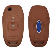 Vente en gros de housses de protection pour clés de voiture en silicone souple à 2 boutons pour Ford Focus Everest Mondeo, antidérapantes, anti-poussière