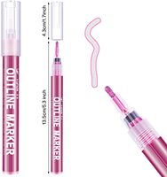 Stylo double ligne coloré avec double couleur pour des lignes vives, marqueur de contour pour gribouillis dessinés à la main
