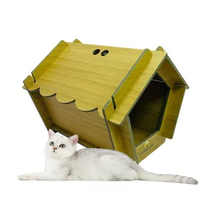 현대 럭셔리 나무 애완 동물 케이지 이동 및 분해가 쉬운 고양이와 개 빌라 애완 동물을 위해 새로 설계된 가구