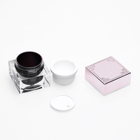 Ensemble de flacons pour emballages cosmétiques carrés, flacons de lotion cosmétique, emballages pour soins de la peau, pot de crème en plastique vide, magnifique en acrylique