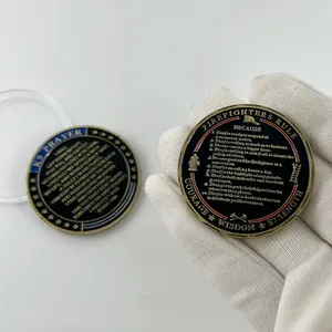2024 नक्काशीदार नवीनतम रंग मढ़वाया चुनौती धातु सिक्का कुत्ता सिक्का अमेरिकी स्मारक सिक्के