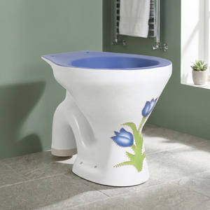 WC monobloc en céramique noir mat de style européen avec siphon en S pour salle de bain (vente en gros) - Product Image 2