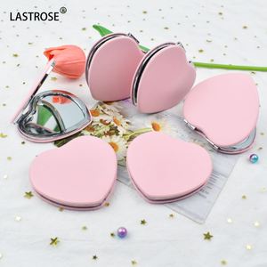 Wholesale Portable Magnification PU <b>Makeup</b> Mirror for Purse,pocket,travel Vendor Promotional Gift Private Label Make up Mirror - Product Image 3