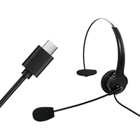 OMFOX Headset Over Ear Mikrofon Boom Kontrol Volume Tombol Komputer Belajar Gaming