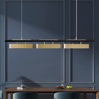 Luminaires suspendus en cuivre de style nordique de luxe pour salle à manger, luminaires suspendus modernes en marbre LED, lustres