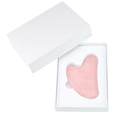 Quartz Rose Naturel Gua Sha Visage Soins De La Peau Outil De Beauté Visage Guasha Masseur Rose Cristal Pierre De Jade Guacha Conseil Logo Personnalisé