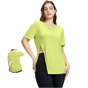 PA Sporty Women's Large Size Short Sleeved T-Shirt Loose Slimming <b>Mesh</b> Breathable <b>Top</b> Summer XQ420 Chiffon Fabric Nonwoven - Product Image 4
