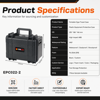 Étui personnalisé EPC022-2 235*187*145 mm Étanche Antichoc Ip67 Boîtier en plastique rigide pour équipement de drone