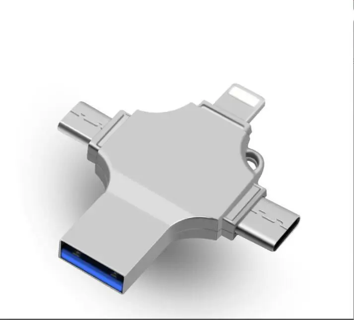 Ổ Đĩa USB 4 Trong 1 Tốc Độ Cao Cho Điện Thoại Di Động Ổ Đĩa Flash USB Gắn Ngoài 4 Cổng