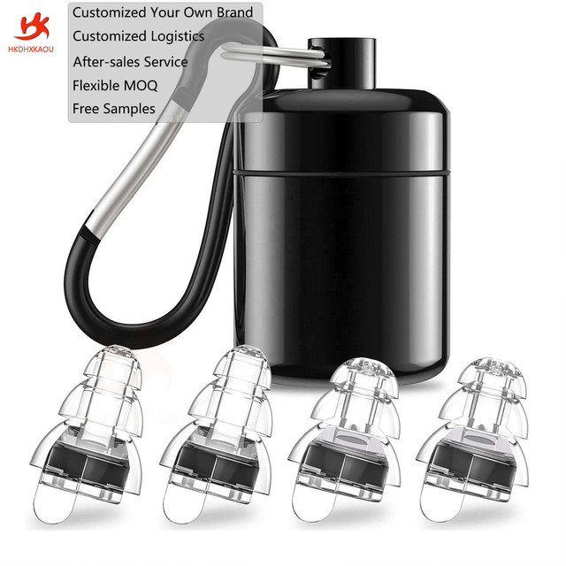 Reusable High Fidelity Earplugs Silicone Musician Concert Ear Plugs Noise Reduction Hearing  for DJ Festival Events