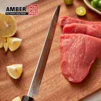 Couteau de chef japonais en acier Damas VG10 de haute qualité, 9 pouces, forgé à la main, avec manche en bois