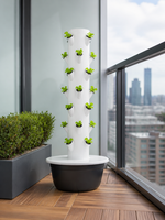 Tour aéroponique modulaire à 7 niveaux avec pompe, système de culture hydroponique haute densité pour herbes, légumes et feuilles vertes