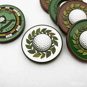 Marqueurs de balle de <span class=keywords><strong>golf</strong></span> verts durables de haute qualité, personnalisables avec logo, de styles variés et amusants, type jetons de poker - Product Image 2