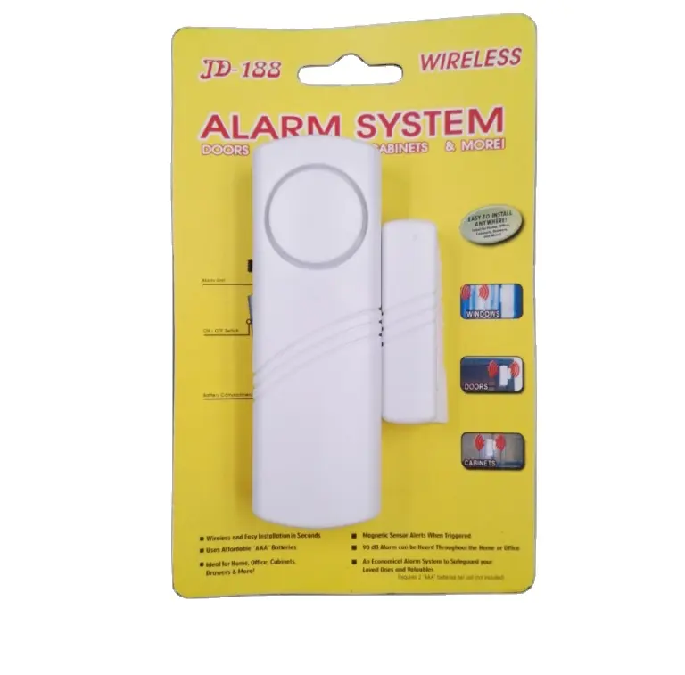 Factory Supply Eenvoudige Magnetische Deur Windows Inbraakalarm Draadloze Anti Diefstal Apparaat Smart Deur Sensor Alarm Systeem