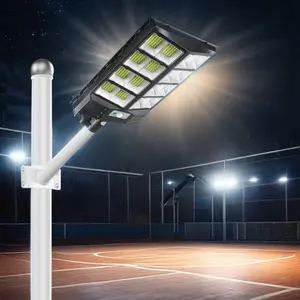 Stok desain terbaru dengan 2-5 tahun garansi semua dalam satu jalan lampu tahan air SMD 400W 1000 Watt Outdoor LED Solar lampu jalan