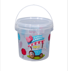 Cubo de Plástico Personalizado Redondo para Alimentos y Dulces, Cubo de Plástico de 300ML, 400ML, 500ML, 900ML, 1L, 2L, 3L, 4L, 5L, 10L - Product Image 1