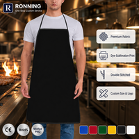 Tabliers personnalisés avec logo et couleur sur mesure, tablier rose en polyester imperméable pour serveurs, enfants, salons de coiffure et cuisine