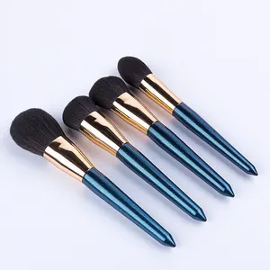 Wholesale OEM Private Label 13 Years 5 In 1 Multifunctional Rotating Professional Wood Handle No Logo Makeup Brush Set For Women