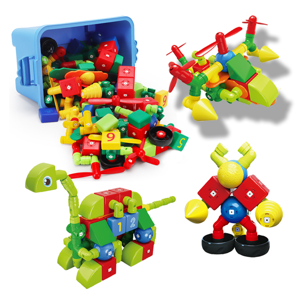 Educational Toys Magnet Building Tiles 138 Pcs Transparent Magnetic Building Blocks Set