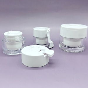 Cosmetic <b>Plastic</b> Acrylic <b>Jar</b> 30g 50g Skin Care Cream Acrylic Cream <b>Jar</b> with Hand Pull Pad and Cream Spoon - Product Image 5