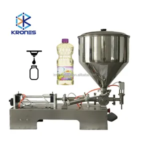 KPF-1BZ fabrika özelleştirilmiş yüksek hassasiyetli yarı otomatik pistonlu pompa dolum şişeleme makinesi yağı