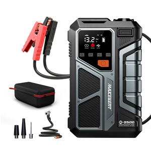 Démarreur de <span class=keywords><strong>batterie</strong></span> 12V LiFePO4 12800mAh avec pompe à air 150 PSI, lumière LED et <span class=keywords><strong>batterie</strong></span> chauffante 3-en-1, boîte personnalisée, vente en gros en vrac - Product Image 1