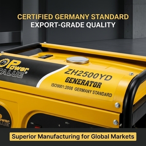<b>Gasoline</b> <b>Generator</b> With Wheel Kit & Handle 2.2kW 6.5HP Petrol <b>Generator</b> Germany Standard Portable Power for Jobsite & Home ZH250 - Product Image 5