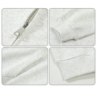 Sweat à capuche zippé surdimensionné pour homme, 420 g/m², lourd, avec fermeture éclair bidirectionnelle et poches, streetwear, hiver, décontracté, personnalisable